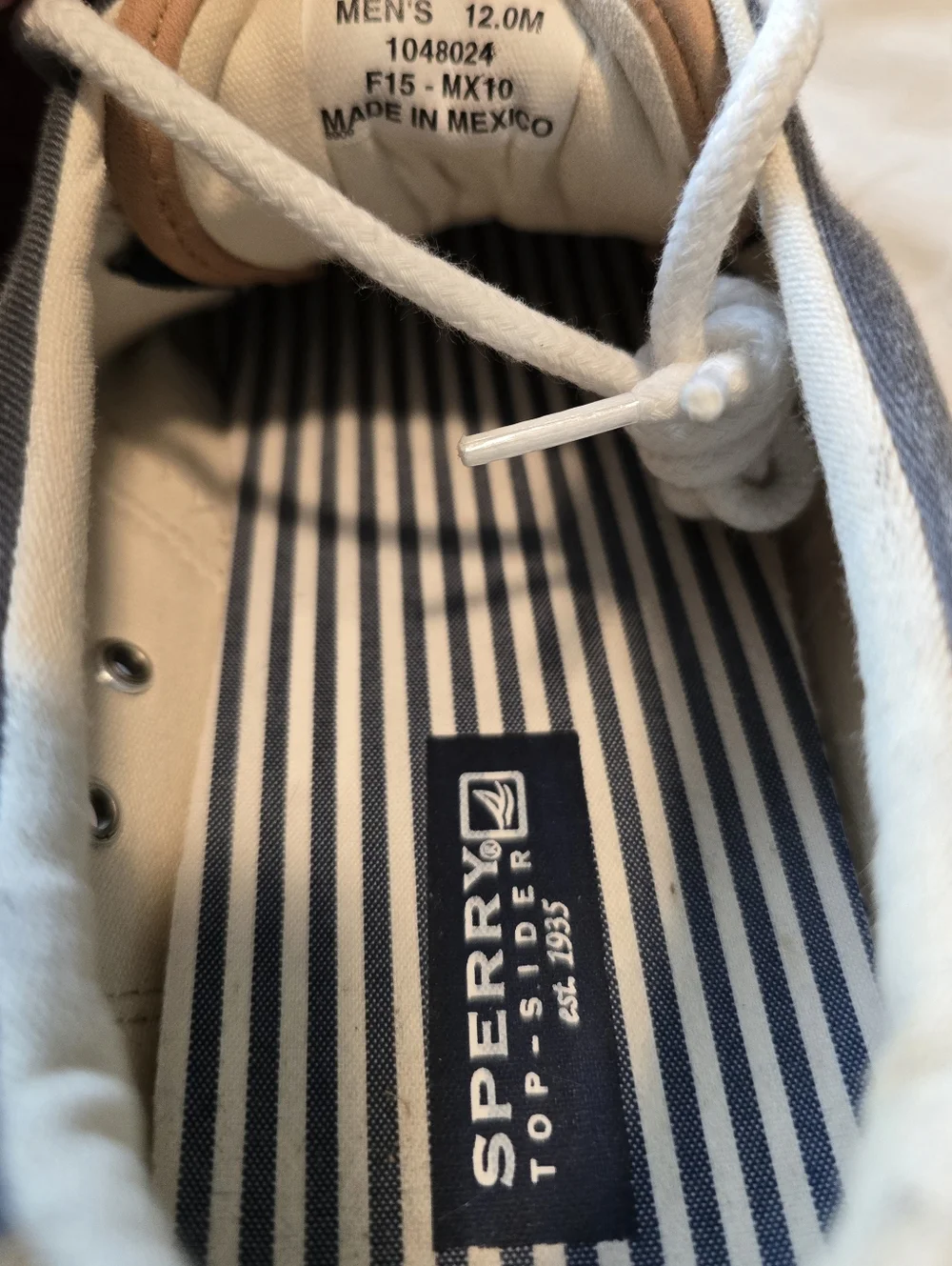 Sperry Striper II CVO Sneaker In Gray - Foot Support - Preloved Cond US M 9.5